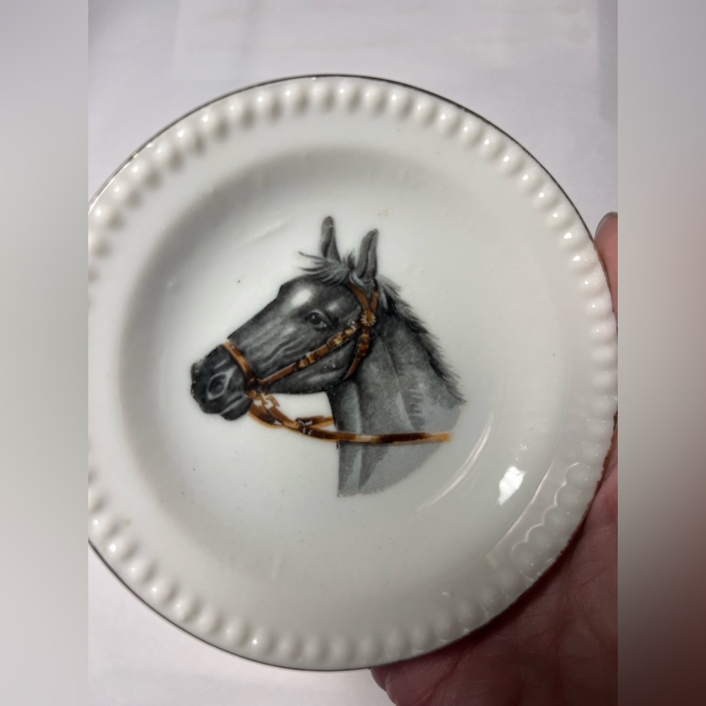 Vintage  Horse Design Trinket Dish
JAPAN on reverse